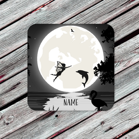 Personalised Drink Coaster Fairy Moonlight 16