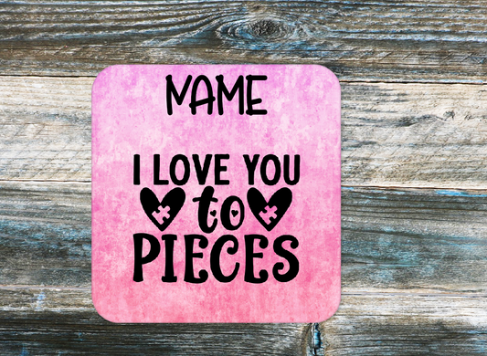 Personalised Drink Coaster I Love You 190