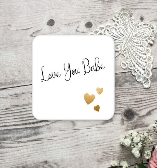 Personalised Drink Coaster Love You 205