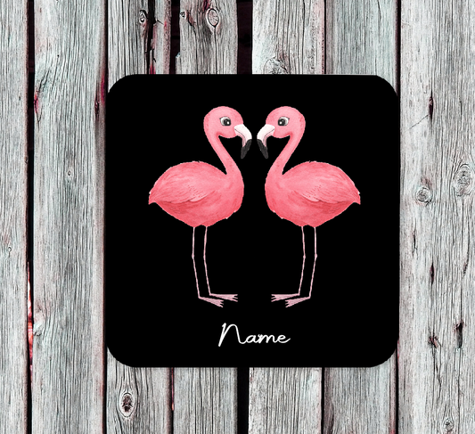 Personalised Drink Coaster Flamingos 22