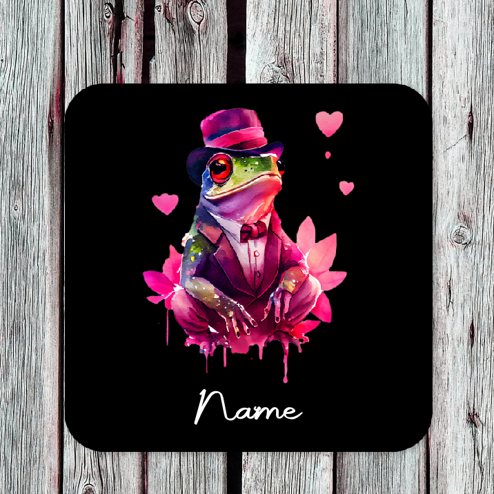 Personalised Drink Coaster Frog 22