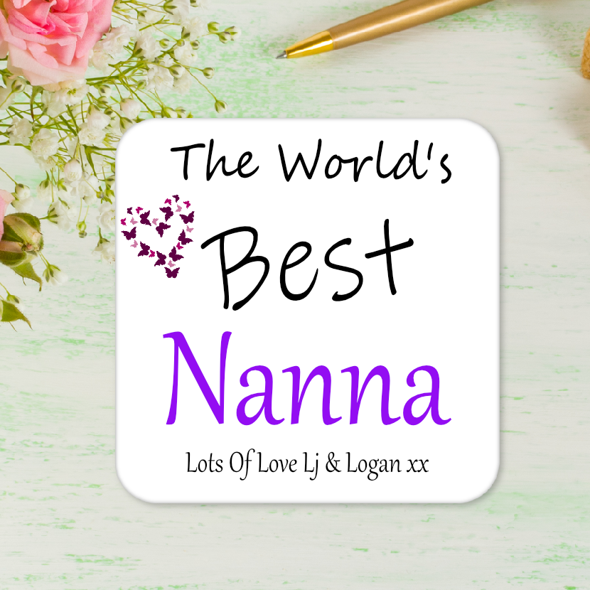 Personalised Drink Coaster Best Nanna 223