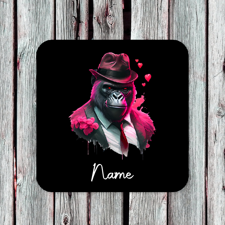 Personalised Drink Coaster Gorilla 23