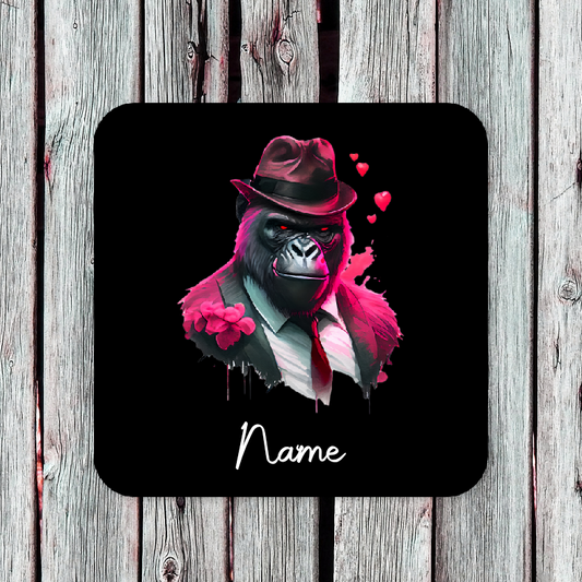 Personalised Drink Coaster Gorilla 23