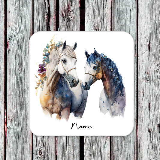 Personalised Drink Coaster Horses 25