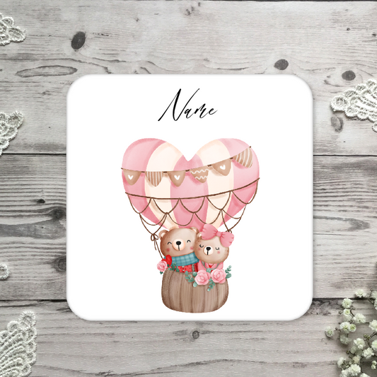 Personalised Drink Coaster Cute Bears 259