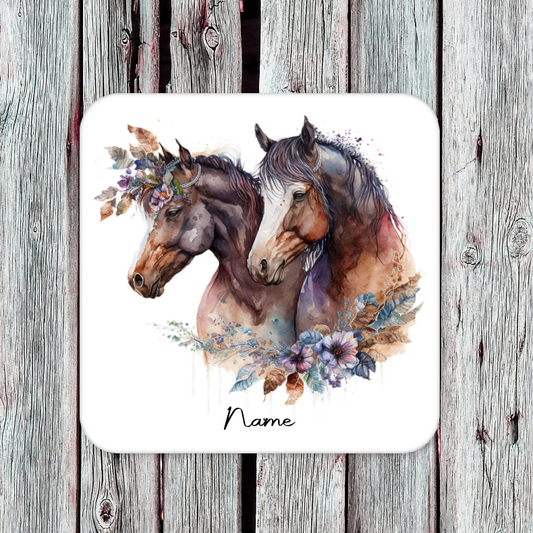 Personalised Drink Coaster Horses 26