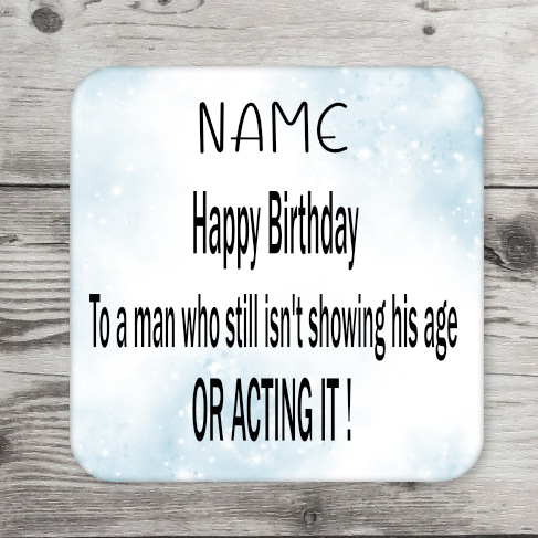 Personalised Drink Coaster Happy Birthday  277