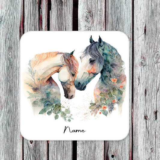 Personalised Drink Coaster Horses 28