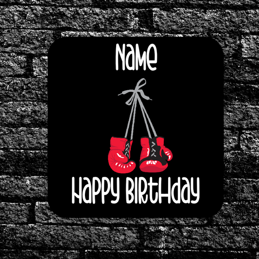 Personalised Drink Coaster Birthday Boxing 284