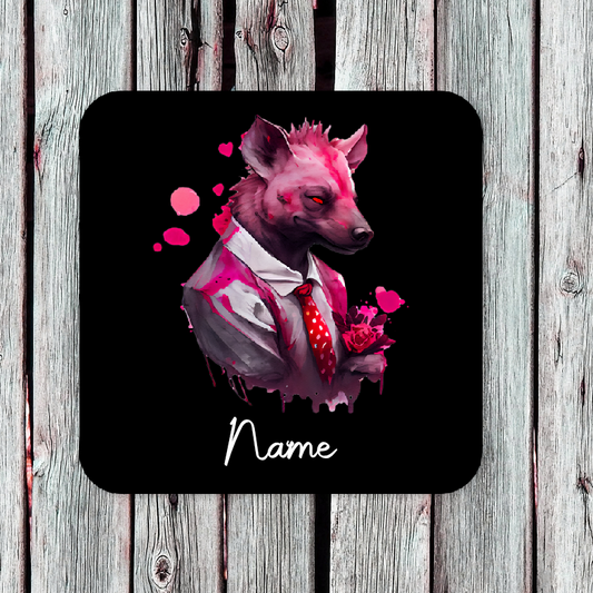 Personalised Drink Coaster Hyena 29