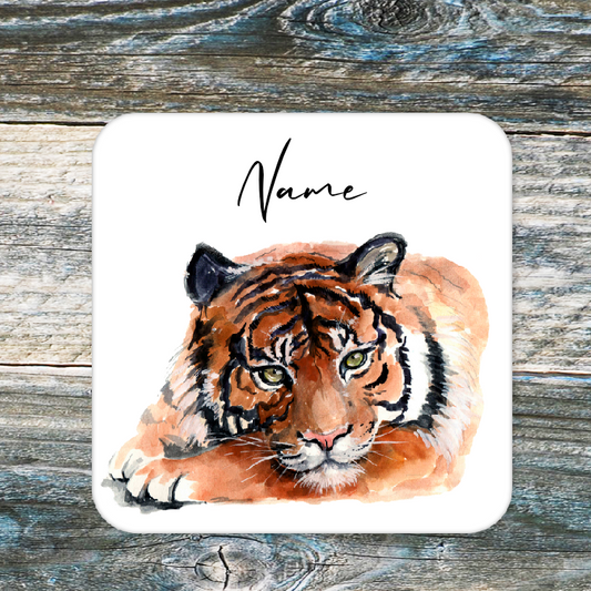 Personalised Drink Coaster Tiger 30