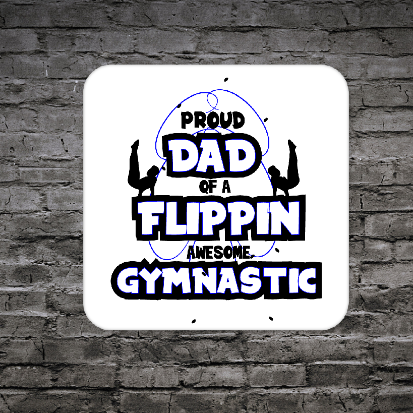 Personalised Drink Coaster Gymnastic Dad 318