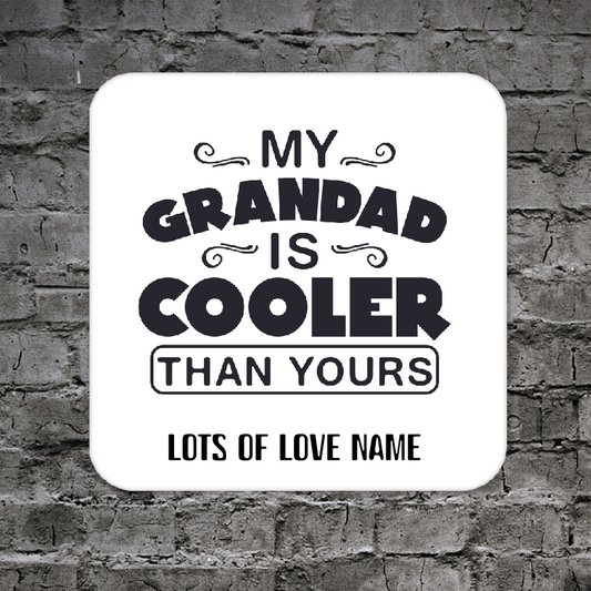 Personalised Drink Coaster Grandad 322