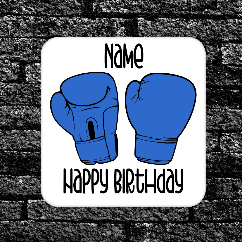 Personalised Drink Coaster Birthday Boxing 323