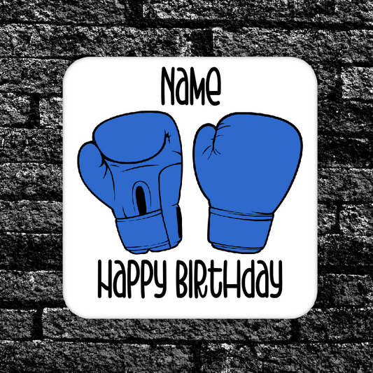 Personalised Drink Coaster Birthday Boxing 323