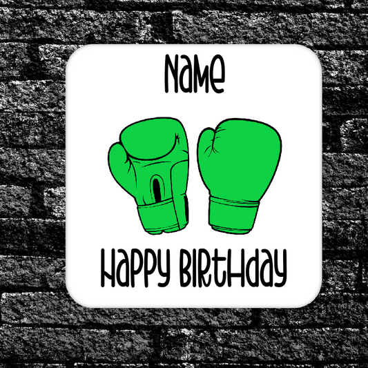 Personalised Drink Coaster Birthday Boxing 324