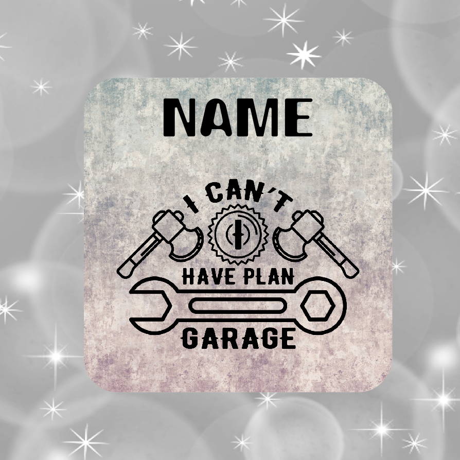 Personalised Drink Coaster Garage 325