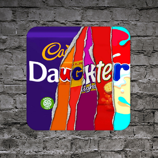 Personalised Drink Coaster Chocolate Daughter 338