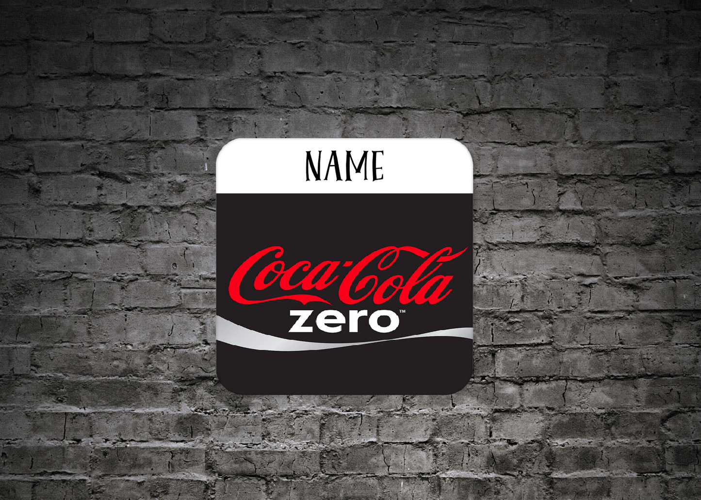 Personalised Drink Coaster Coke Zero 348