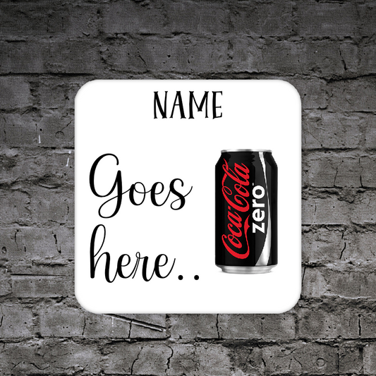 Personalised Drink Coaster Coke Zero 353