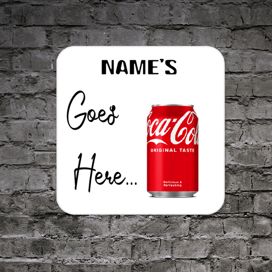 Personalised Drink Coaster Coke 354