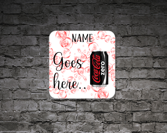 Personalised Drink Coaster Coke Zero  356