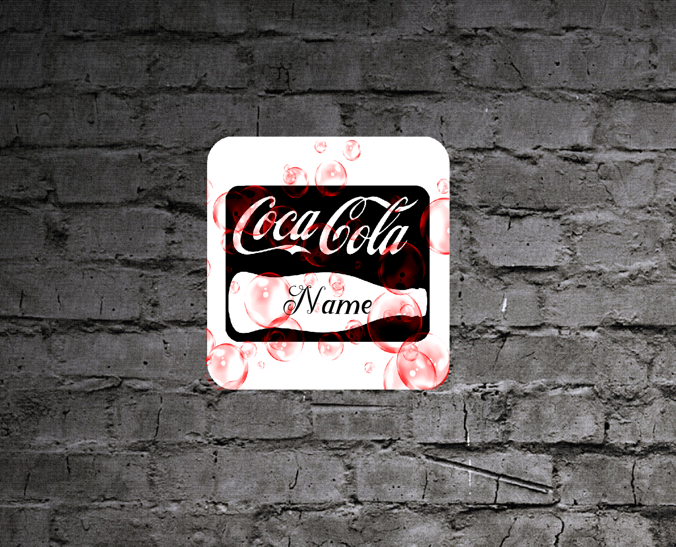 Personalised Drink Coaster Coke   360