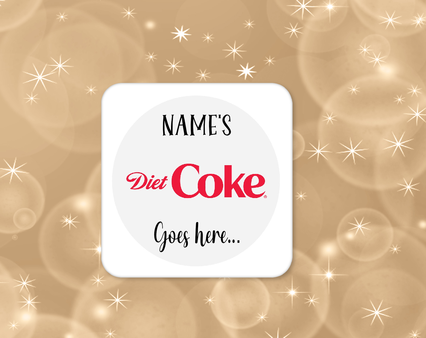 Personalised Drink Coaster Diet Coke   367