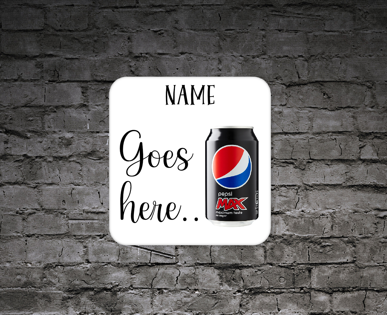 Personalised Drink Coaster Pepsi Max   373