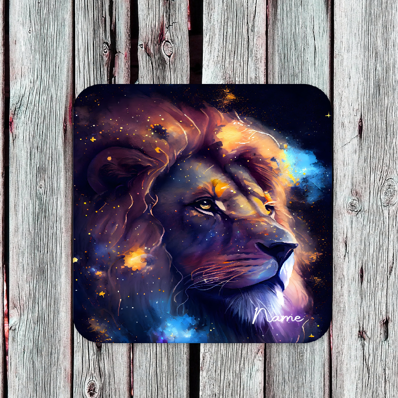 Personalised Drink Coaster Beautiful Lion 39