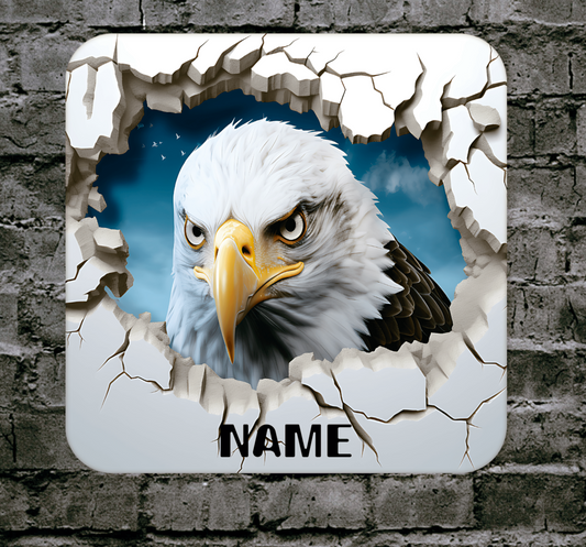 Personalised Drink Coaster 3d Eagle 390