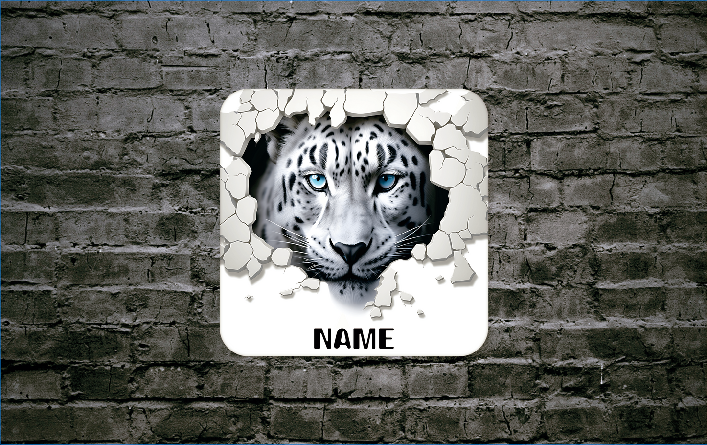 Personalised Drink Coaster 3d Effect Tiger 399