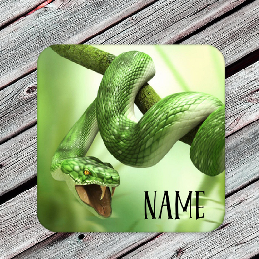 Personalised Drink Coaster Snake 56