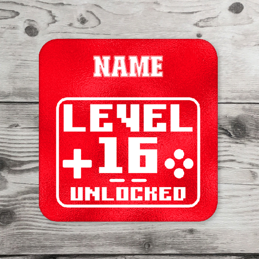 Personalised Drink Coaster 16th Birthday Gamer 62