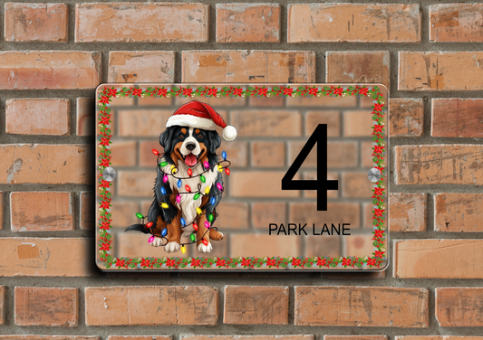 Christmas Door Sign Bernise Mountain Dog 10