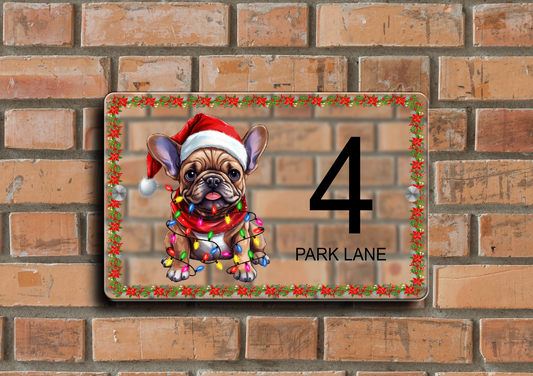 Christmas Door Sign French Bulldog 16