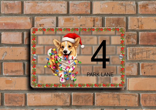 Christmas Door Sign Welsh Corgi 19