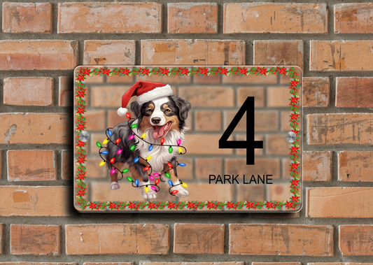 Christmas Door Sign Australian Shepherd 21