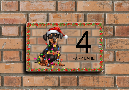 Christmas Door Sign Doberman Pinscher 25