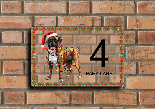 Christmas Door Sign Boxer 28