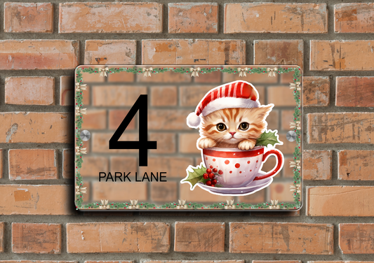 Christmas Door Sign Cat 50