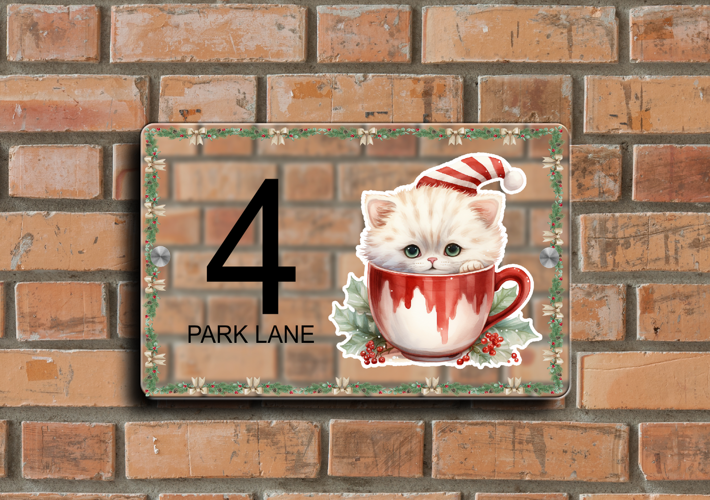 Christmas Door Sign Cat 52