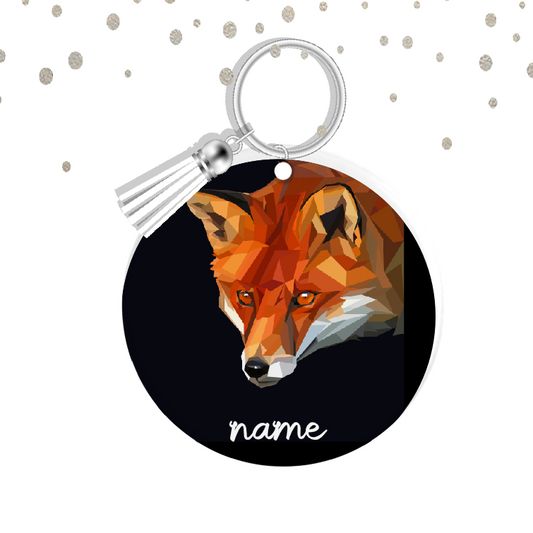 Personalised Fox Keyring 001