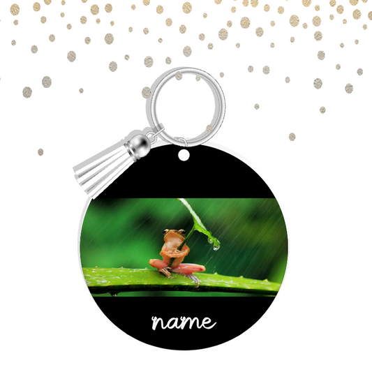 Personalised Frog Keyring 002