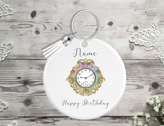 Personalised Birthday Keyring 016