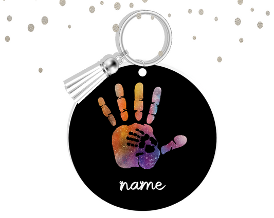 Personalised Handprints Keyring 034