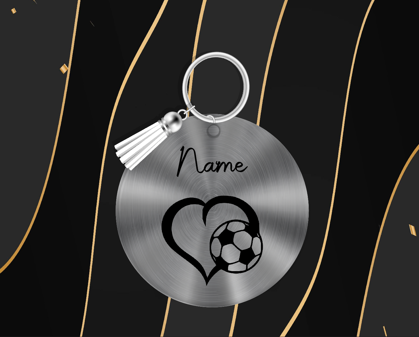 Personalised Football Keyring 40