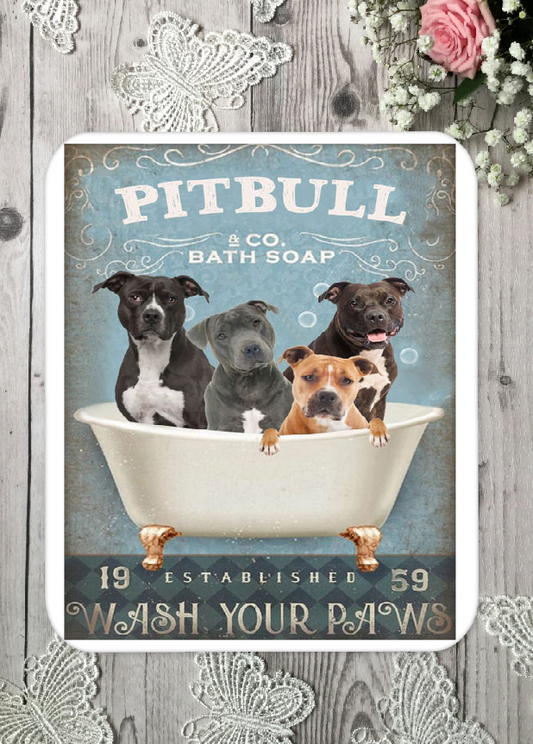 Pitbull Aluminium Sign  02