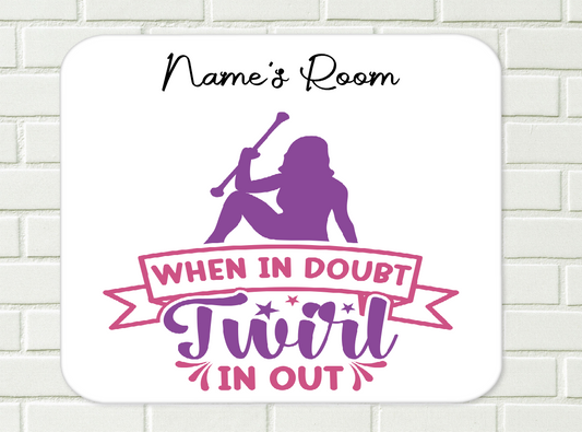 Personalised Baton Twirler Aluminium Sign 07